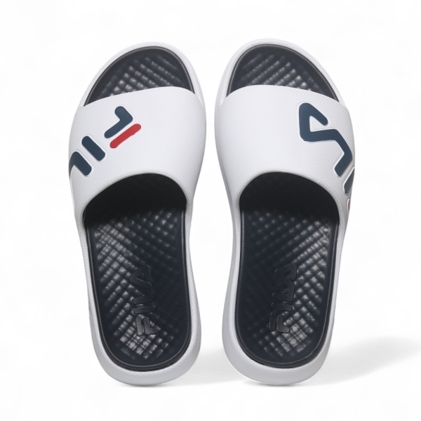 FILA 拖鞋 白色 大LOGO 足弓支撐 防水 厚底拖鞋 男女 4S951Z113