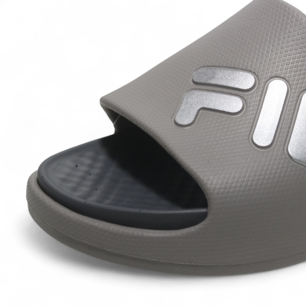 FILA 拖鞋 灰色 大LOGO 足弓支撐 防水 厚底拖鞋 男女 4S951Z441