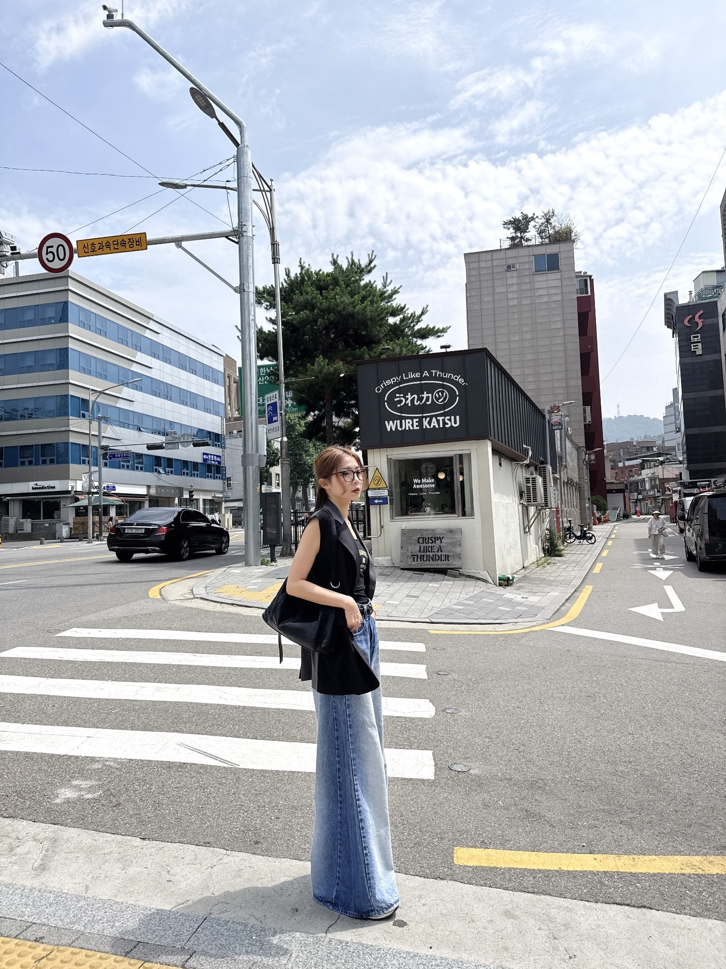 韓製高級羊皮質感歐美率性磁釦大包(2色)