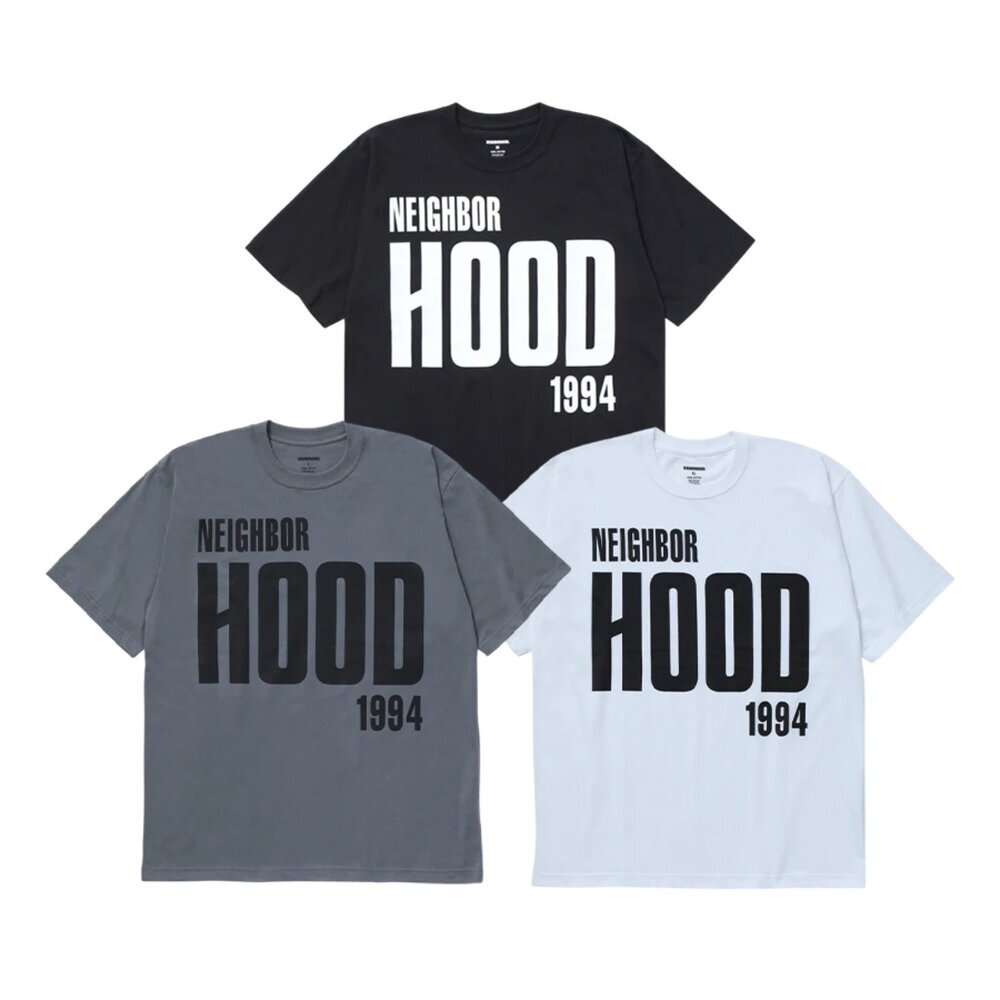 Neighborhood Nh . Tee Ss-11 白 / 黑 / 灰 大Logo 短Tee 251PCNH-ST11