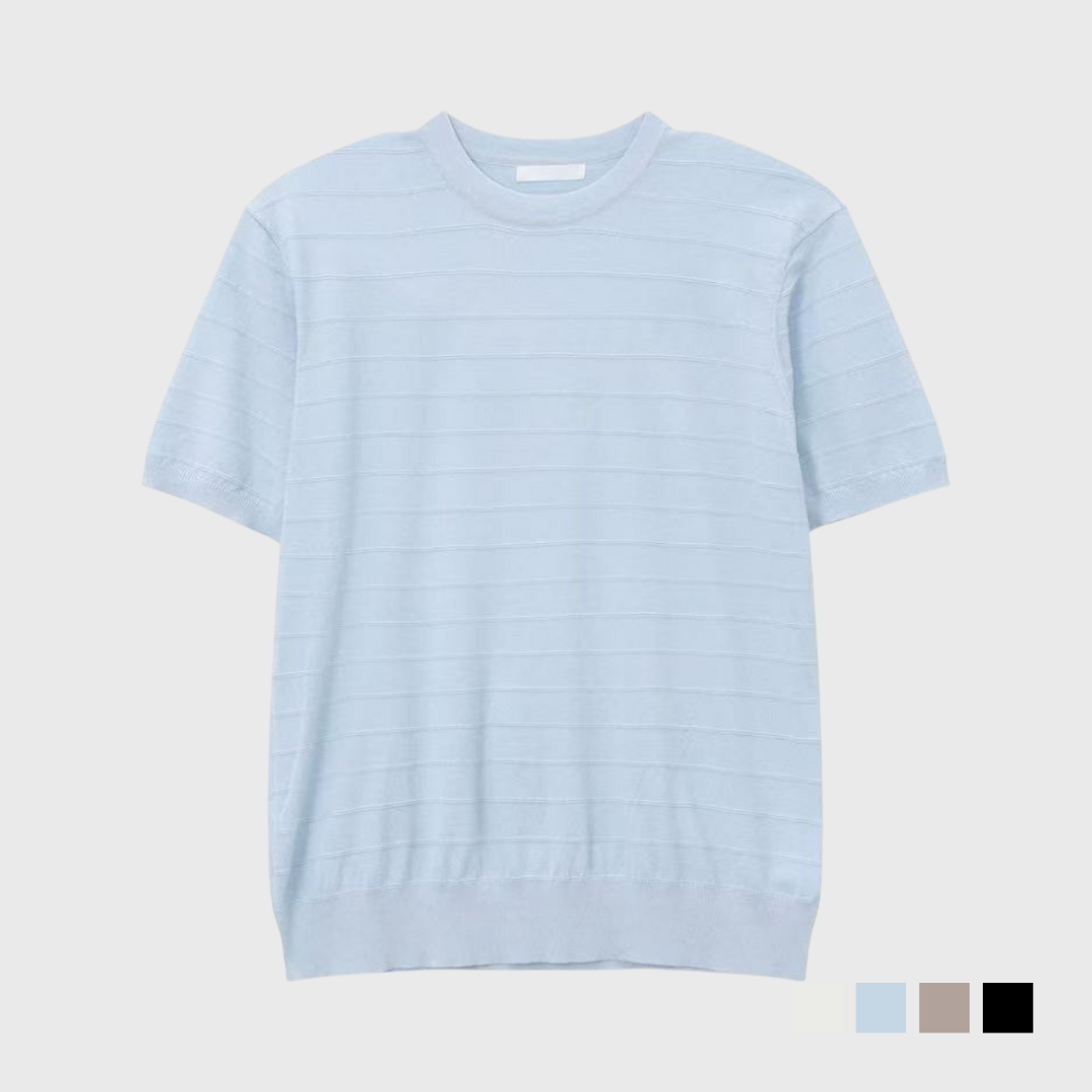 肌理條紋針織短袖