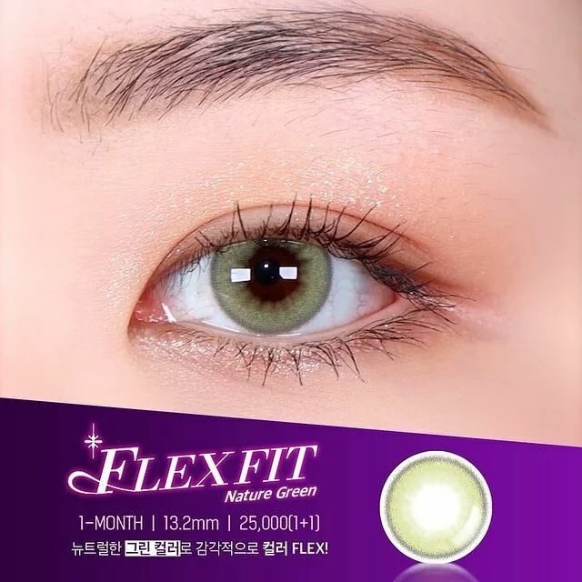 Lensme Flexfit Nature Green｜月拋彩妝隱形眼鏡｜每盒2片