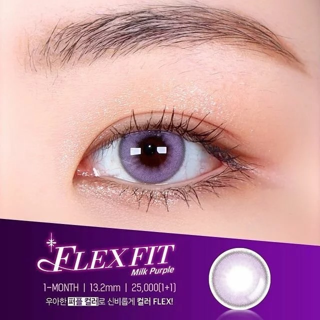 Lensme Flexfit Milk Purple｜月拋彩妝隱形眼鏡｜每盒2片
