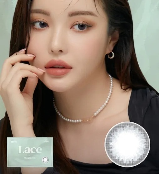 Lensme Lace Gray｜月拋彩妝矽水凝膠隱形眼鏡｜每盒2片