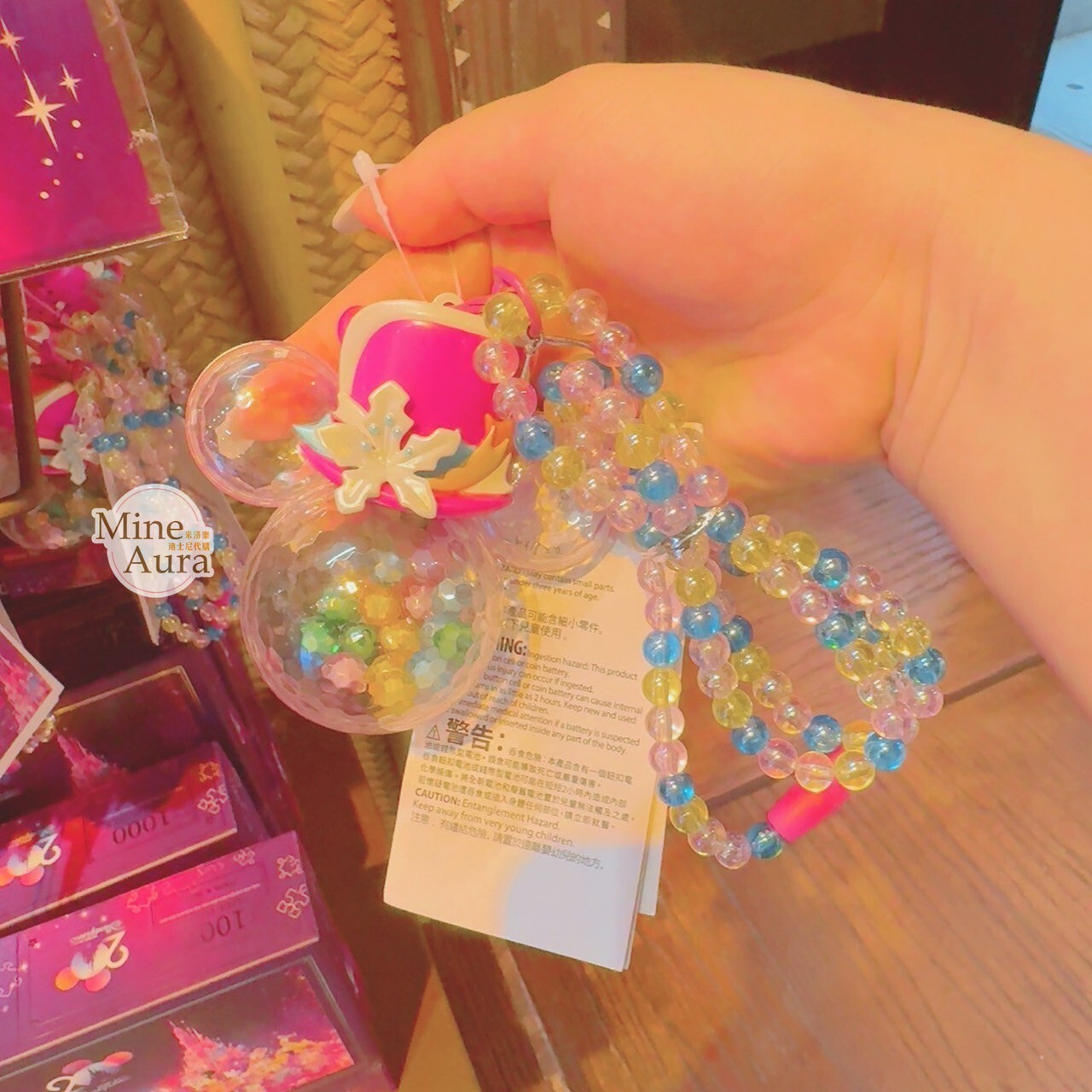 20周年奇妙派對 米奇 Mickey 與好友們 米奇頭 造型 發光 掛脖 項鍊 -香港迪士尼樂園