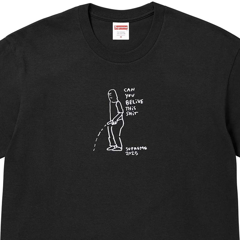 Supreme Piss Tee Black 小便 短袖 黑色 SS25T63-BK [台灣現貨]