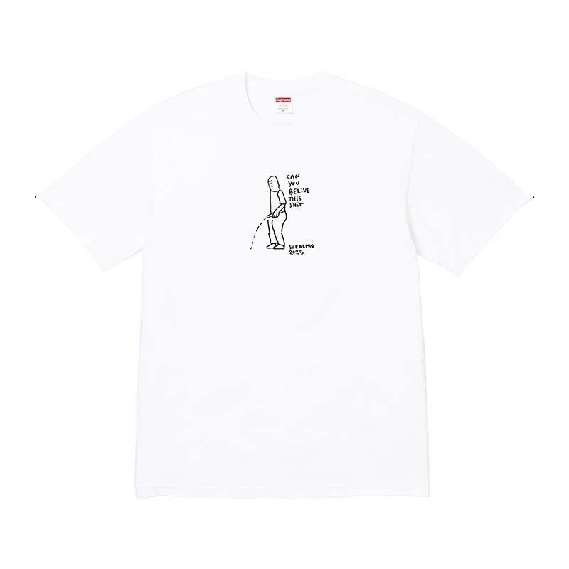 Supreme Piss Tee White 小便 短袖 白色 SS25T63-WE [台灣現貨]