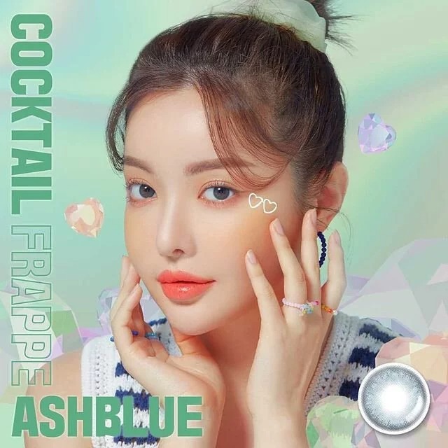 Lensme Cocktail Frappe Ash Blue｜月拋彩妝隱形眼鏡｜每盒2片