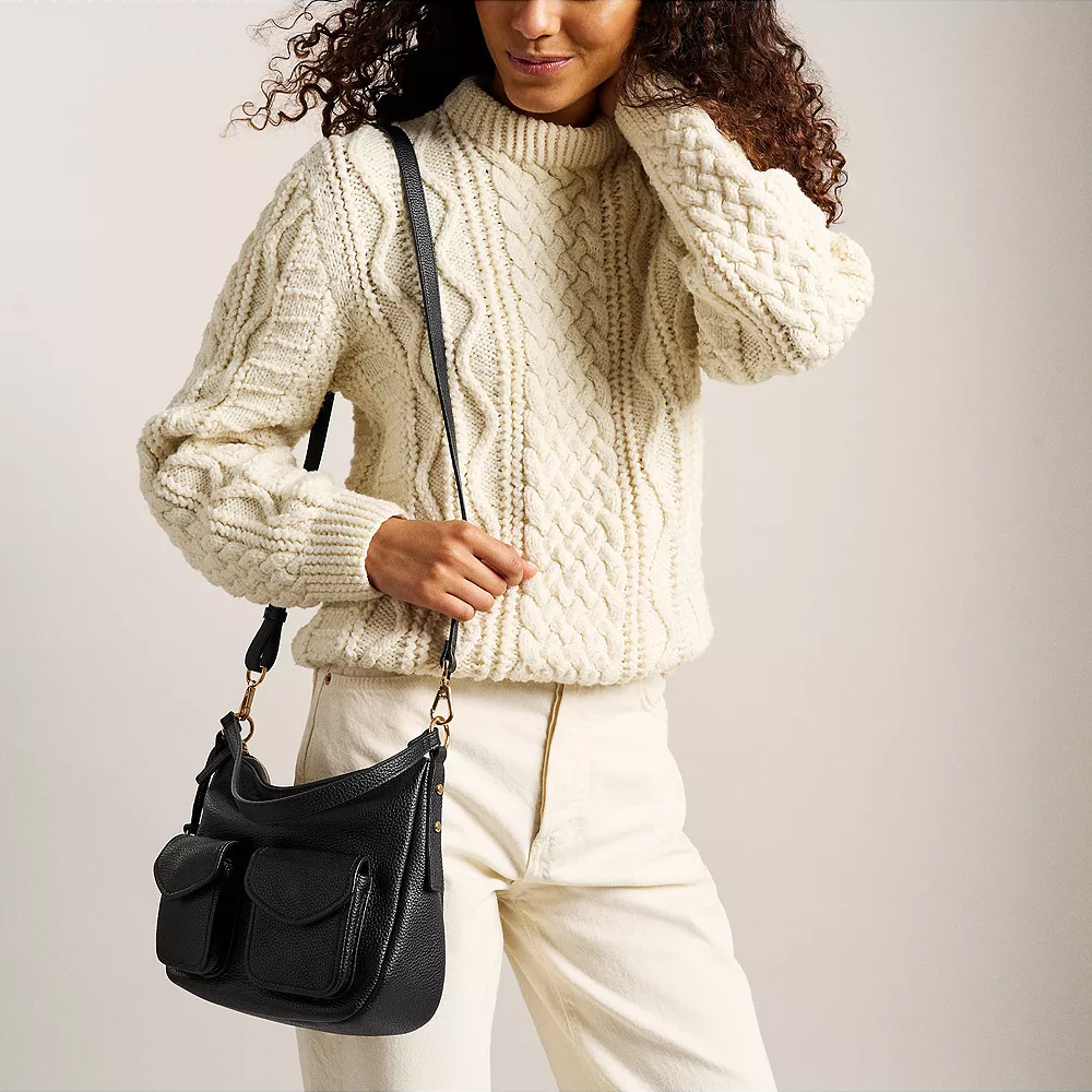 Jolie 真皮新月立體外袋斜背包-黑色 ZB11160001