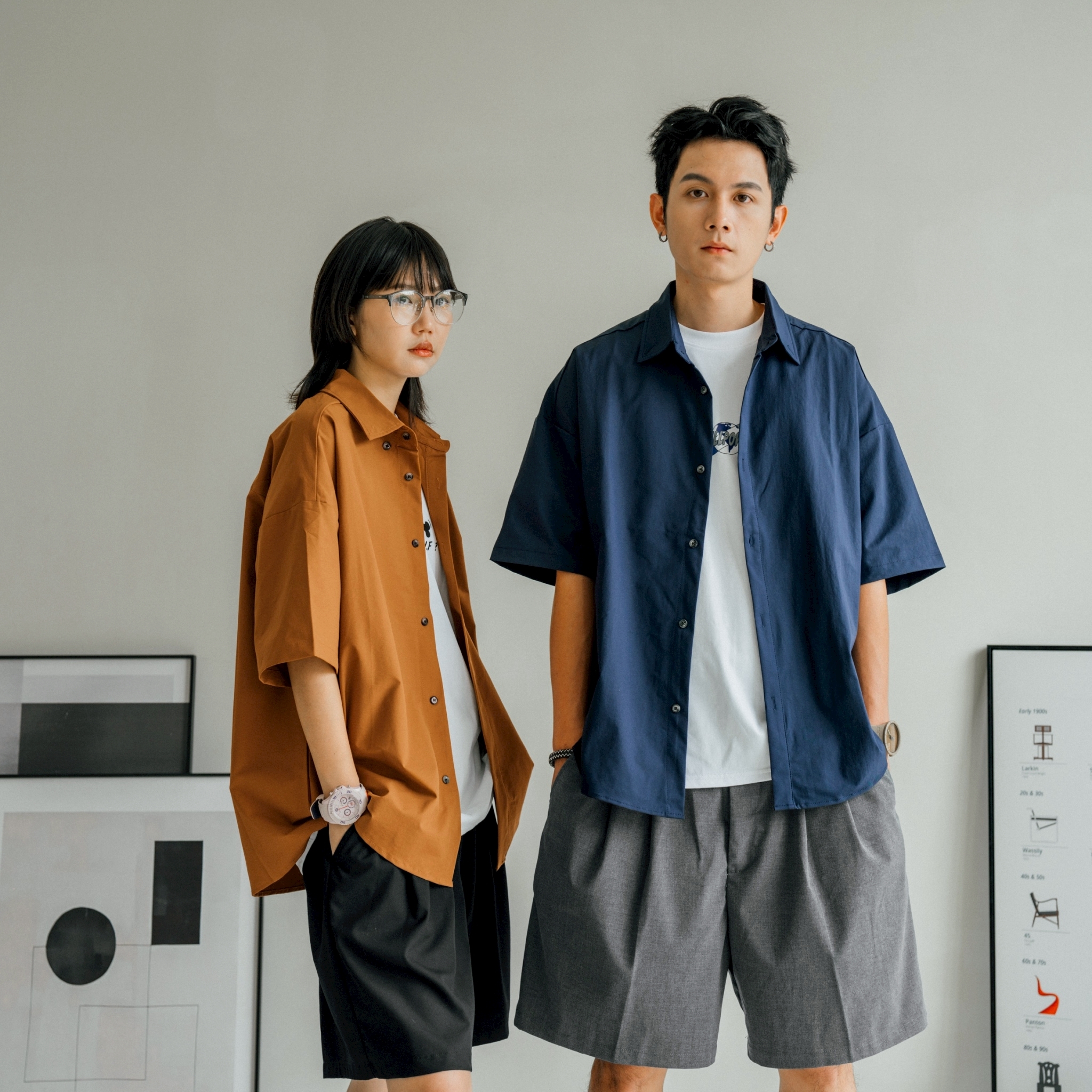 SBG 日系素面寬鬆襯衫 SB2088