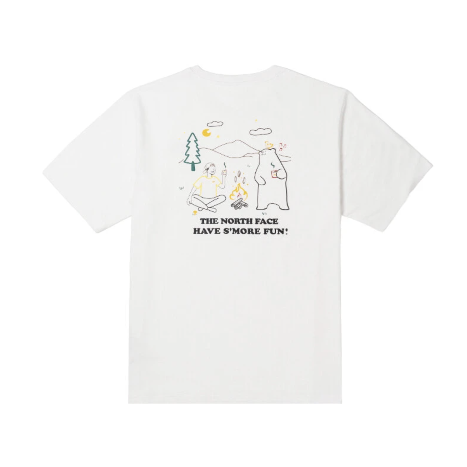 -(E12a03)-THE NORTH FACE U RLX SUMMER CAMP S/S/ TEE GRAPHIC 夏天 露營 短T -NF0A8DBV白(FN4)