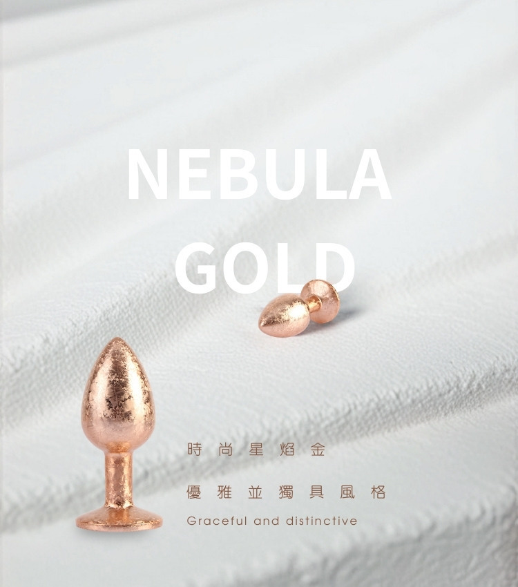 金色裝有透明寶石的肛塞