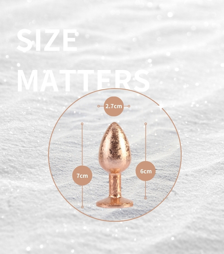 金色裝有透明寶石的肛塞