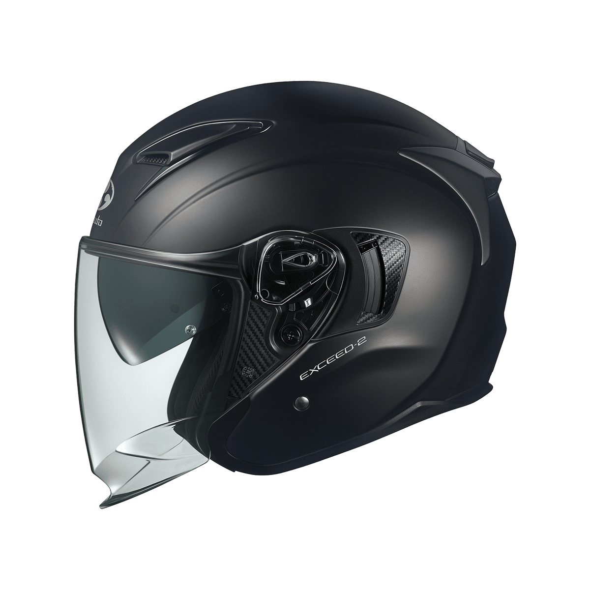 KABUTO EXCEED 2 消光黑 素色 3/4帽款 內墨片