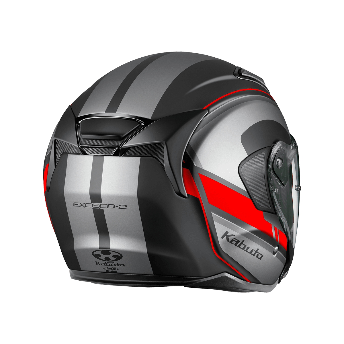 KABUTO EXCEED 2 RIDGE 消光黑 灰 彩繪 3/4帽款 內墨片