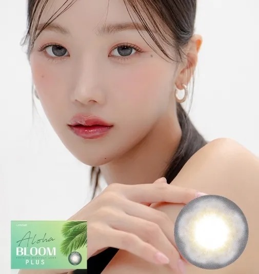 Lensme Aloha Bloom Plus Gray｜月拋彩妝隱形眼鏡｜每盒2片