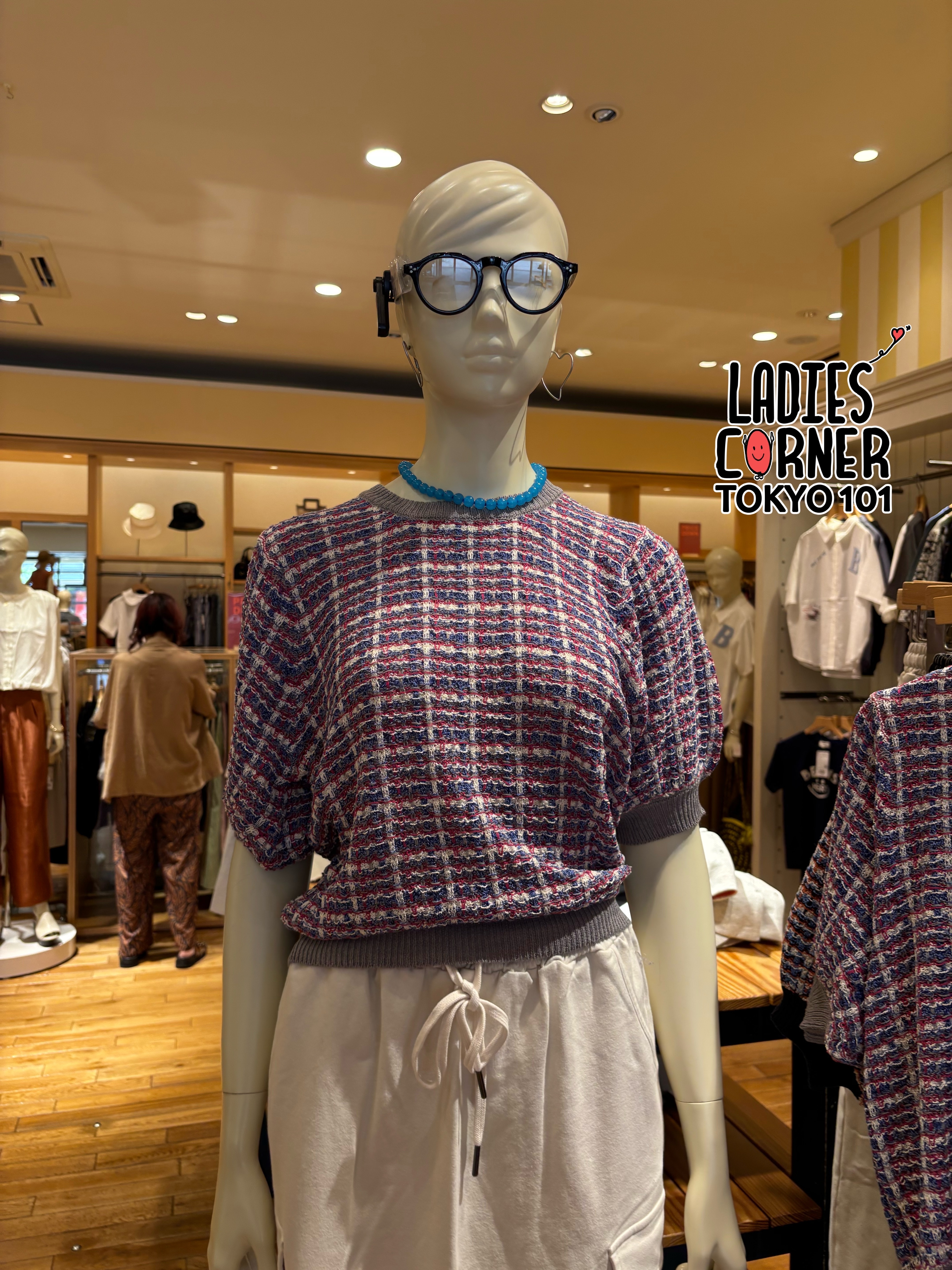 Beams Colorful Check Knit