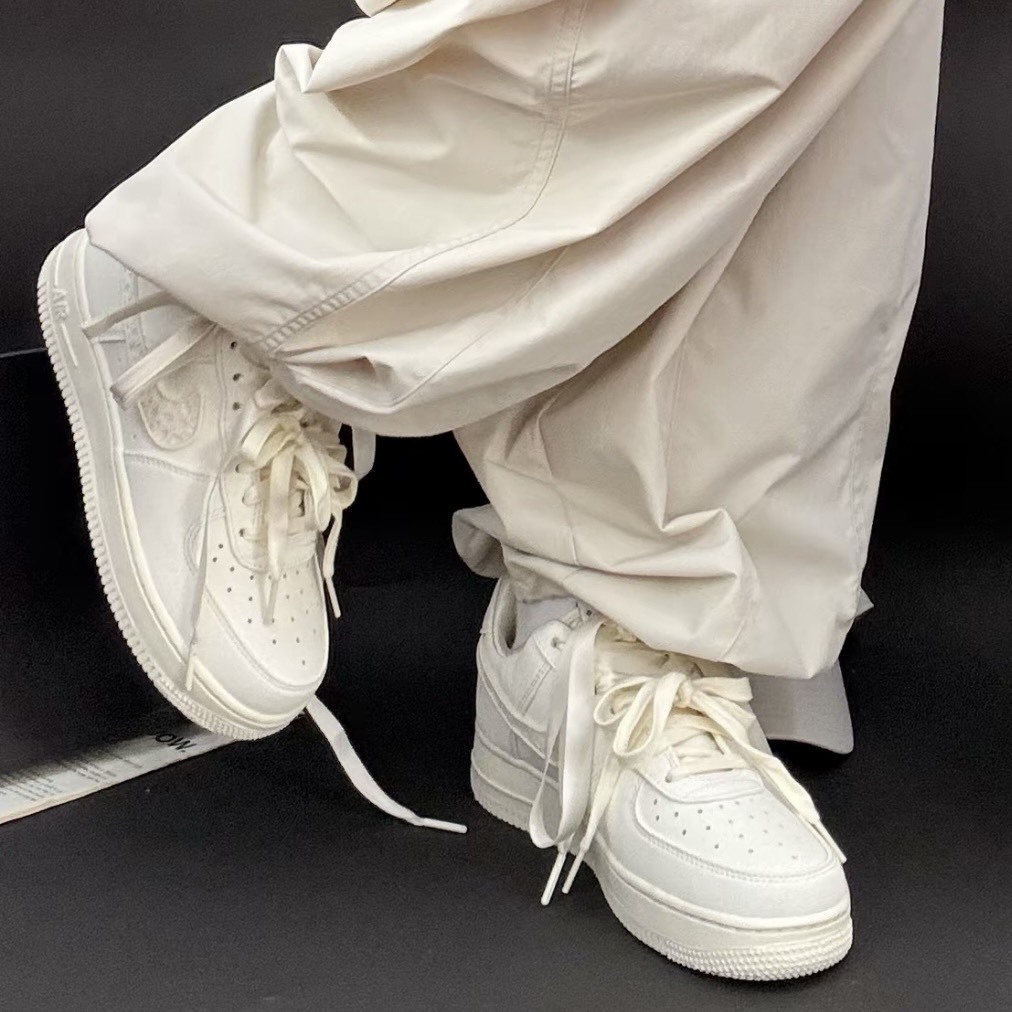 「SS預購」NIKE Air Force 1 Sail 立體蕾絲白勾 低筒休閒鞋 米白 IH7451-010