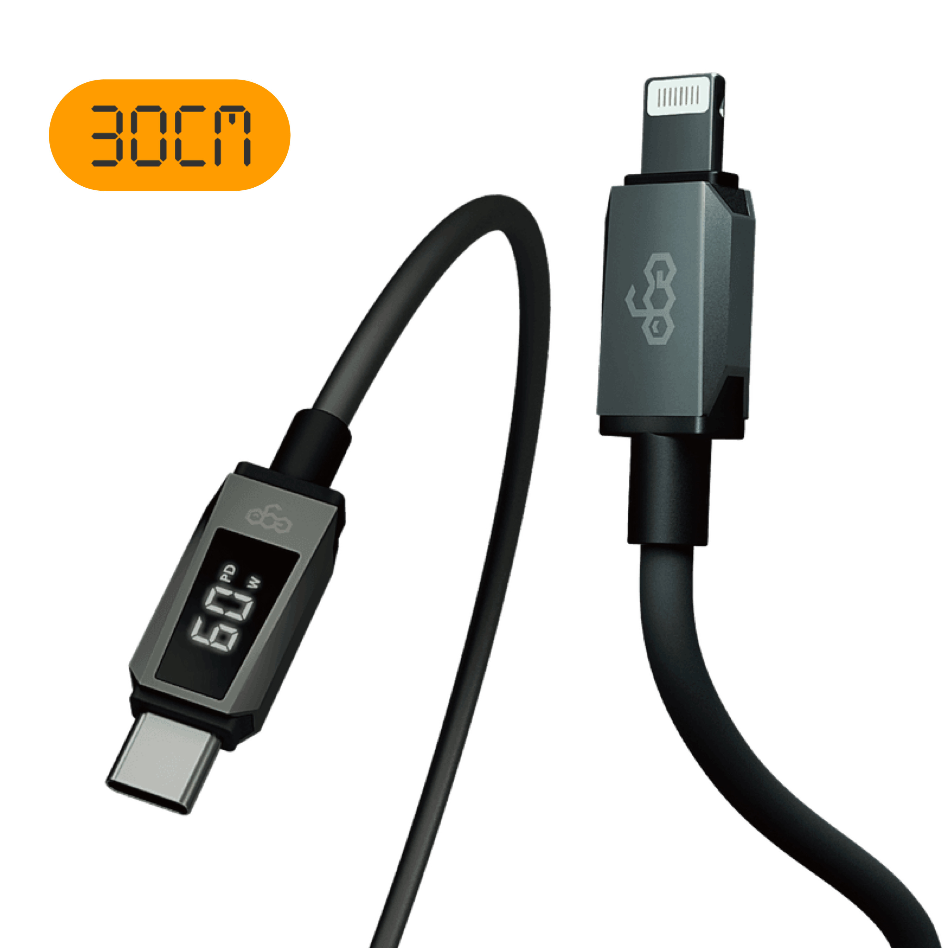 EGO Wiry Max2 60W 蘋果認證 即時速度顯示 C to Lightning充電線