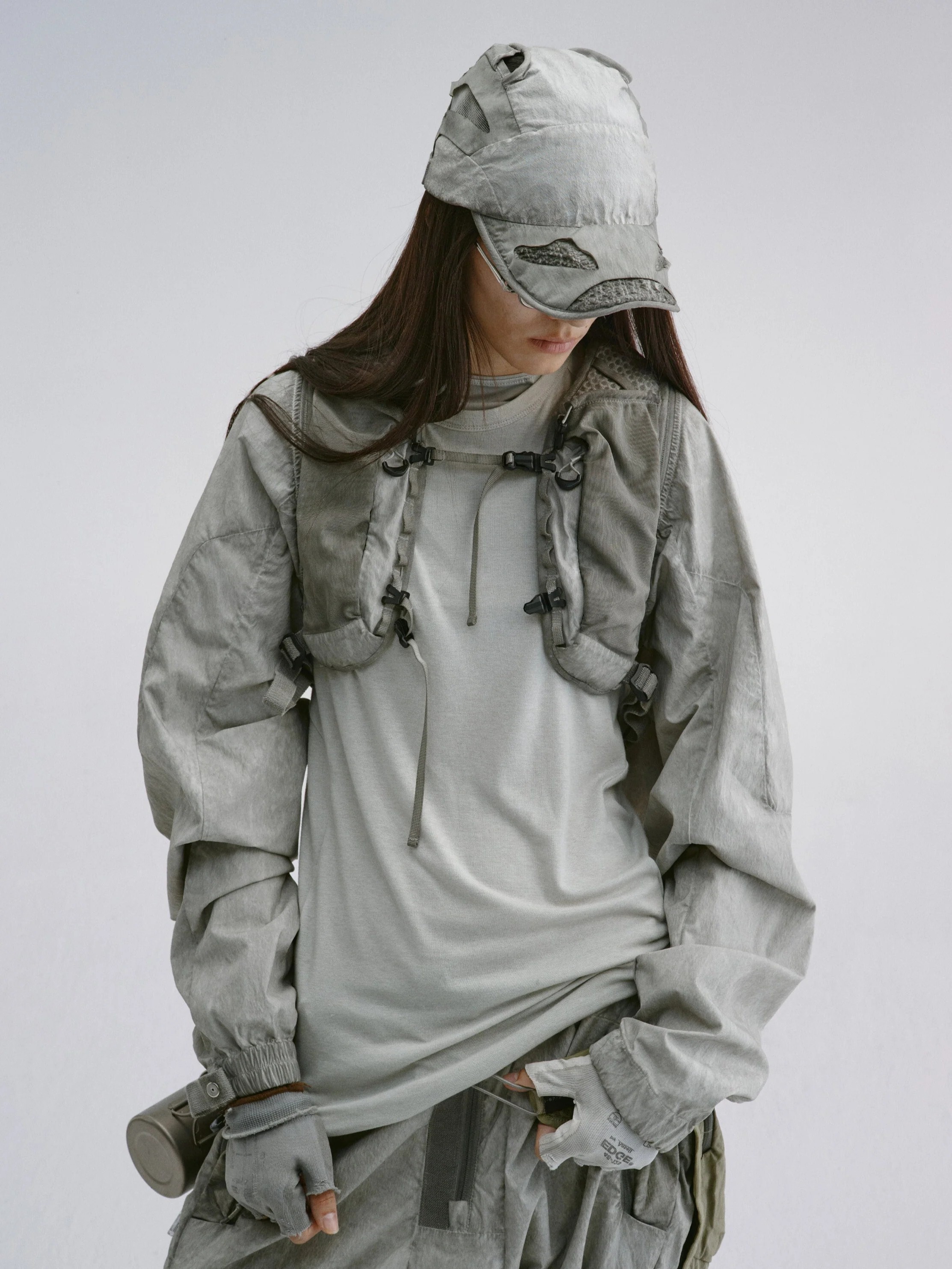 【Focus Store】 Hamcus SS25 DUSZEN SFS / Lichen-Eroded Peaked Cap 灰 機能帽 CM00225-1(GM)