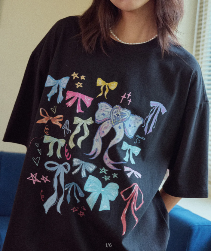 CPGN STUDIO / DTP Fancy Ribbon Short T-shirt / Black /  JUL25