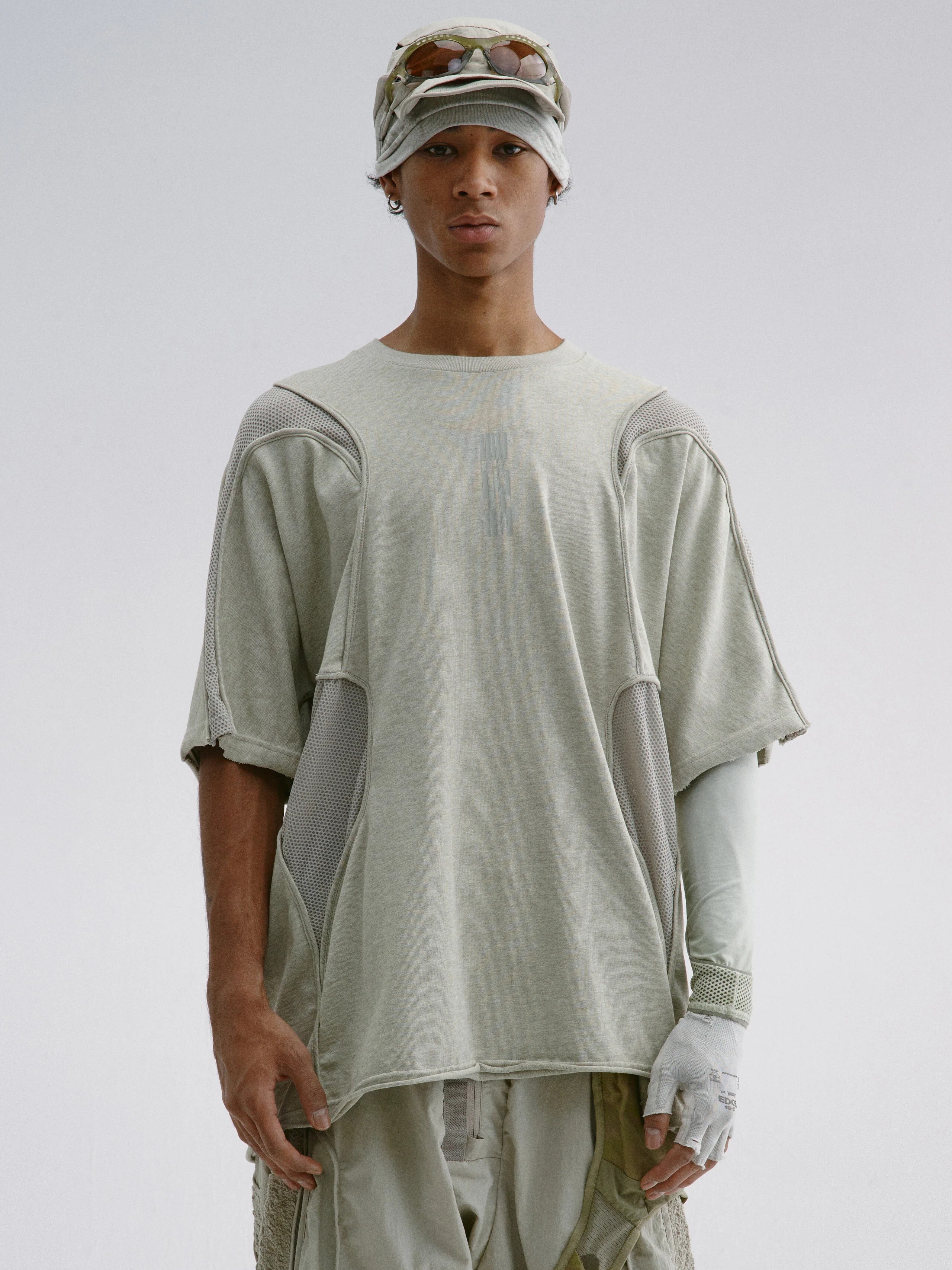 【Focus Store】現貨 Hamcus SS25 DUSZEN SCARS / Hive Hybrid Construction Tee 拼接短T UM00325-1(SG)