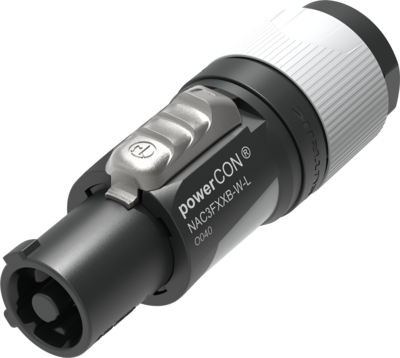 Neutrik powerCON® XX Series NAC3FXXB-W-L