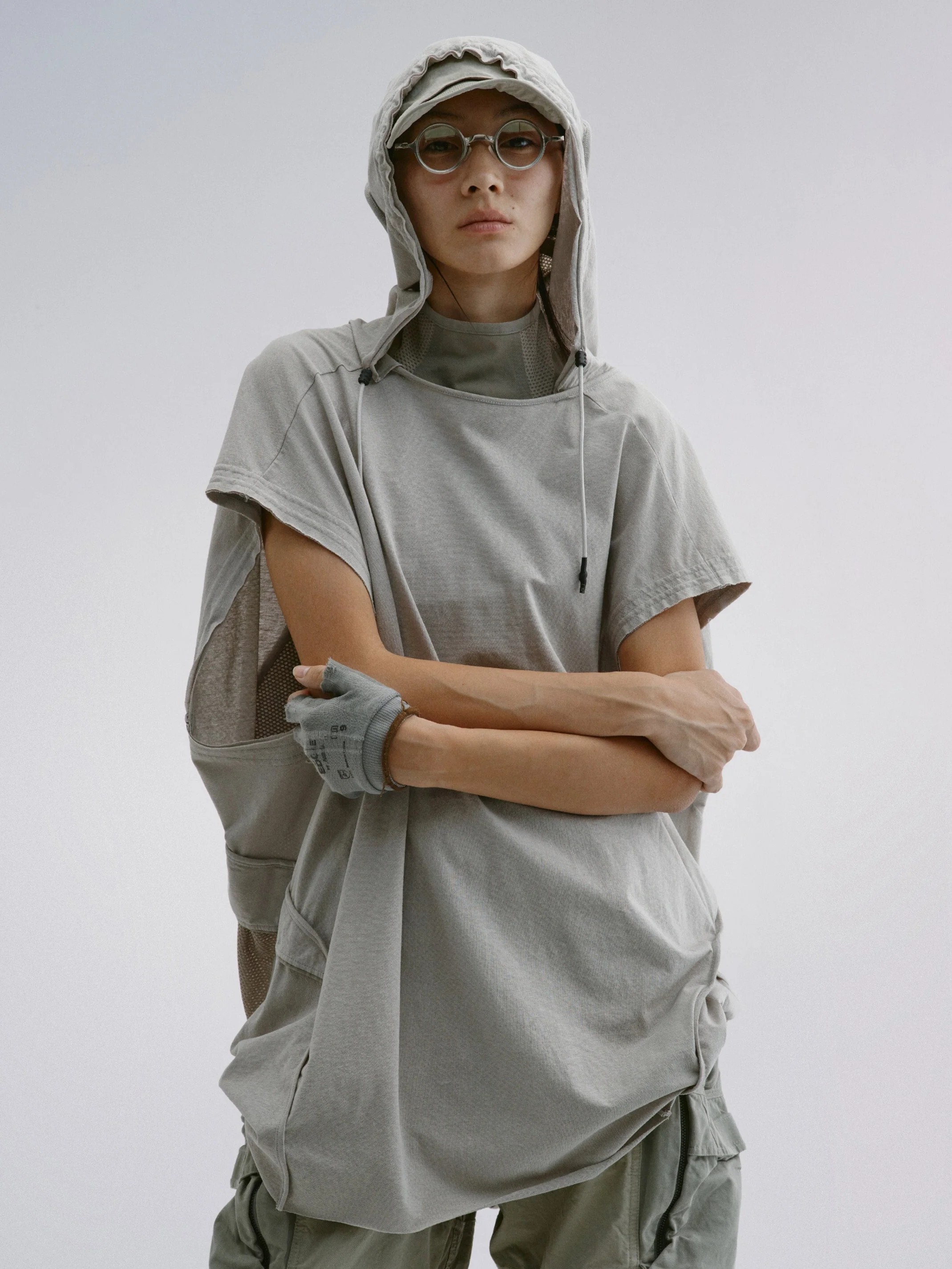 【Focus Store】現貨 Hamcus SS25 DUSZEN GT / Dockline Hooded Tanktop 拼接連帽短T UM00825-1(GG)