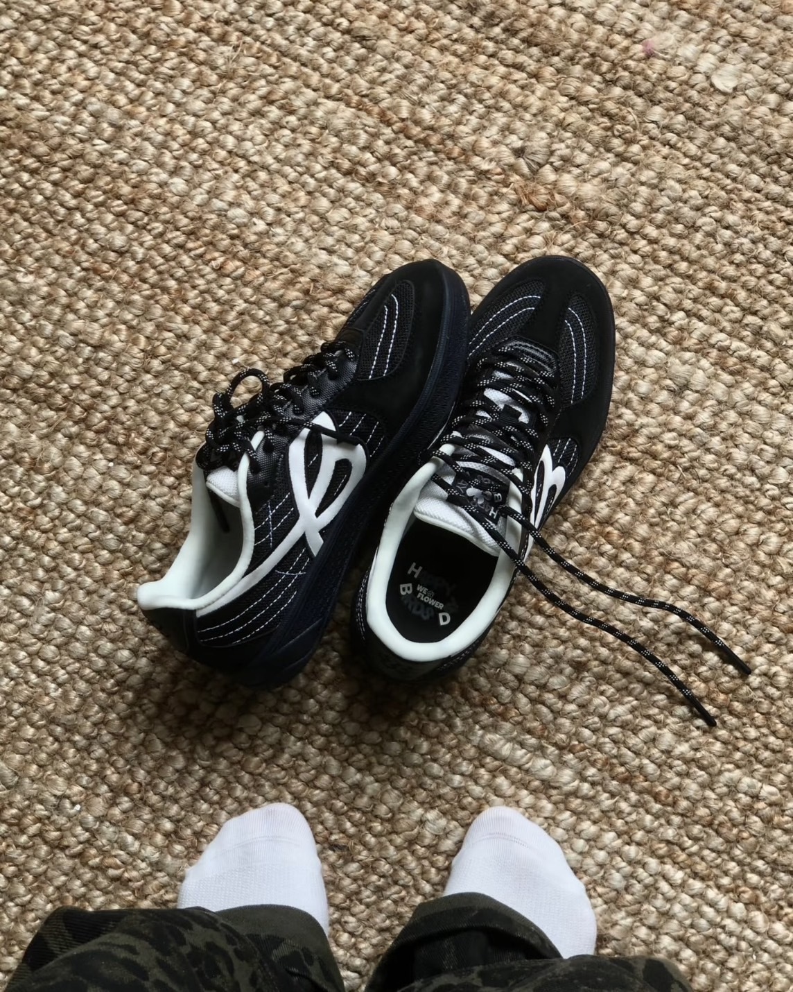 HBD x We Flower 聯名 德訓鞋 小花鞋 失重黑