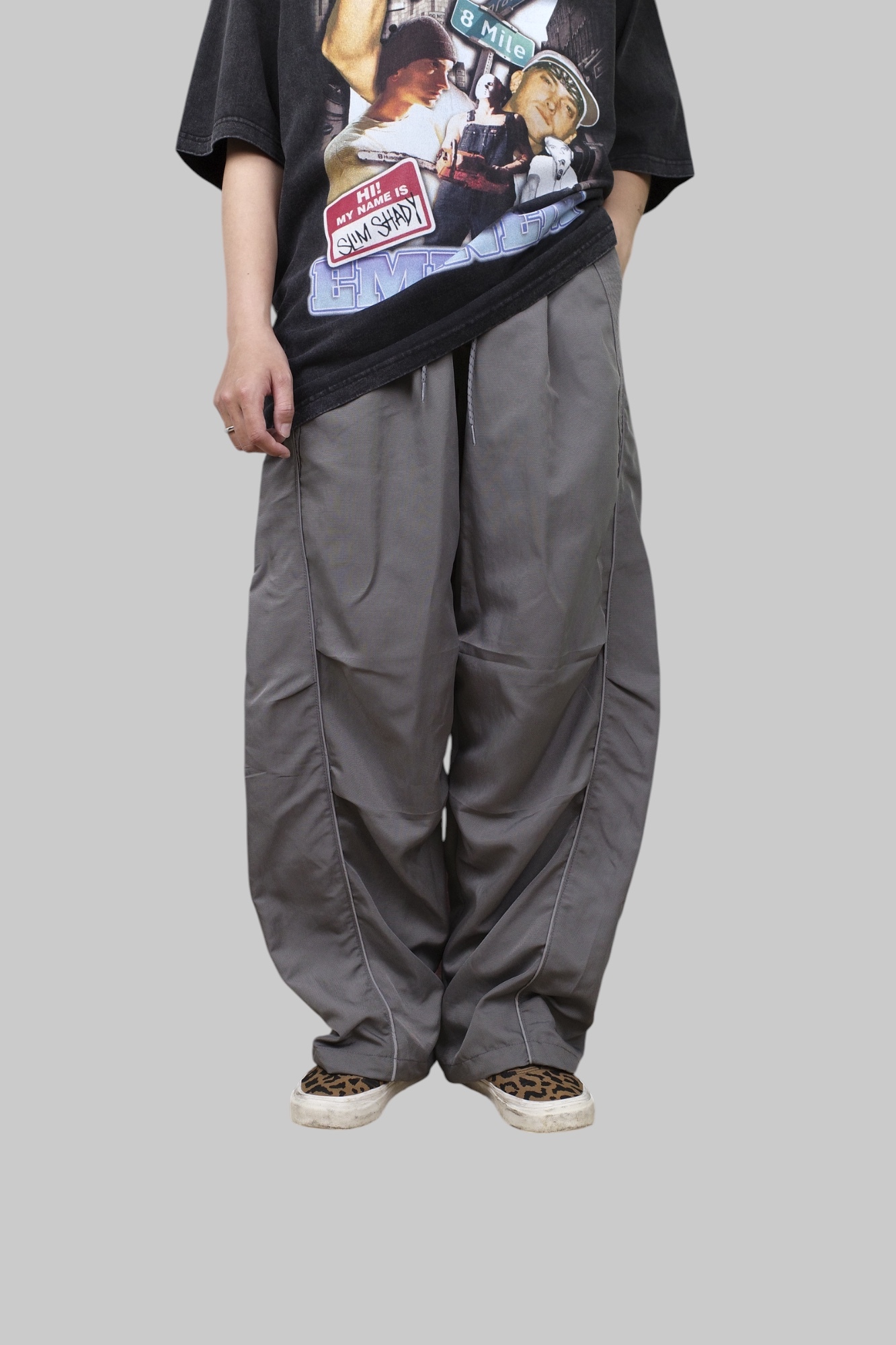 『Always_Good』反光 皺褶 速乾 運動風 傘兵褲 長褲