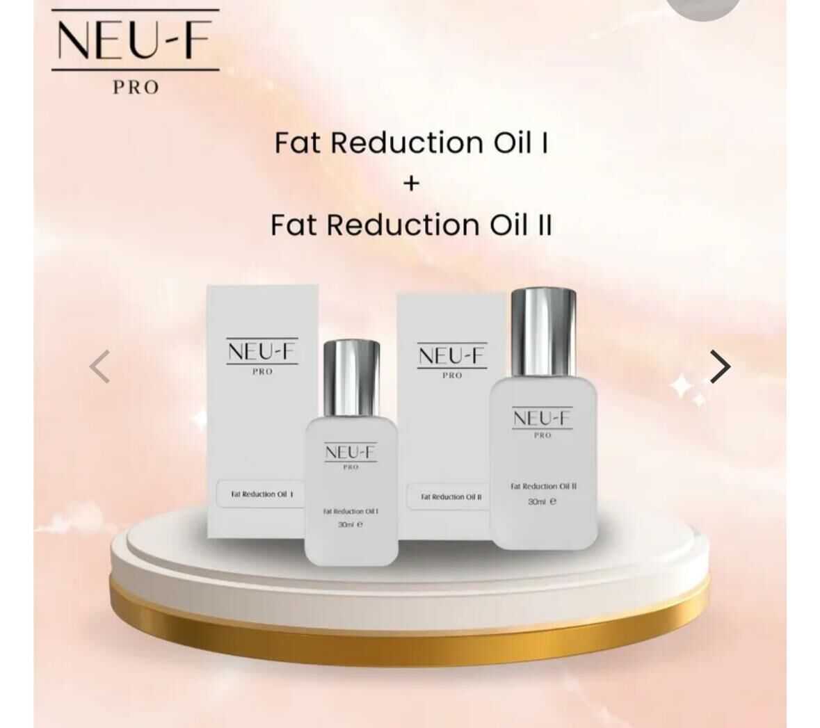 （3655）法國Neu-F Fat Reduction Oil I + II 減肥油 1號 + 2號 套裝
