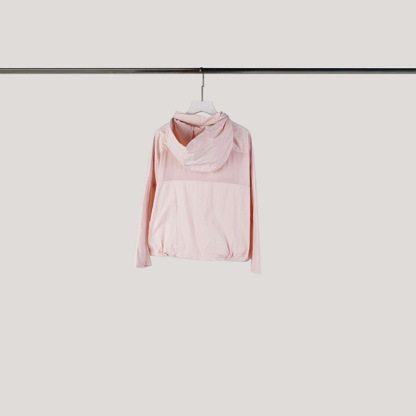 後拼接大口袋連帽防曬外套 | 有點粉