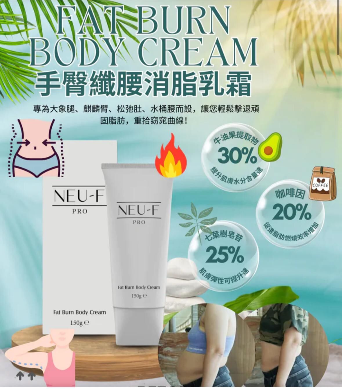 (3656)【送贈品】Neu-F Pro Fat Burn Body Cream 猛瘦膏