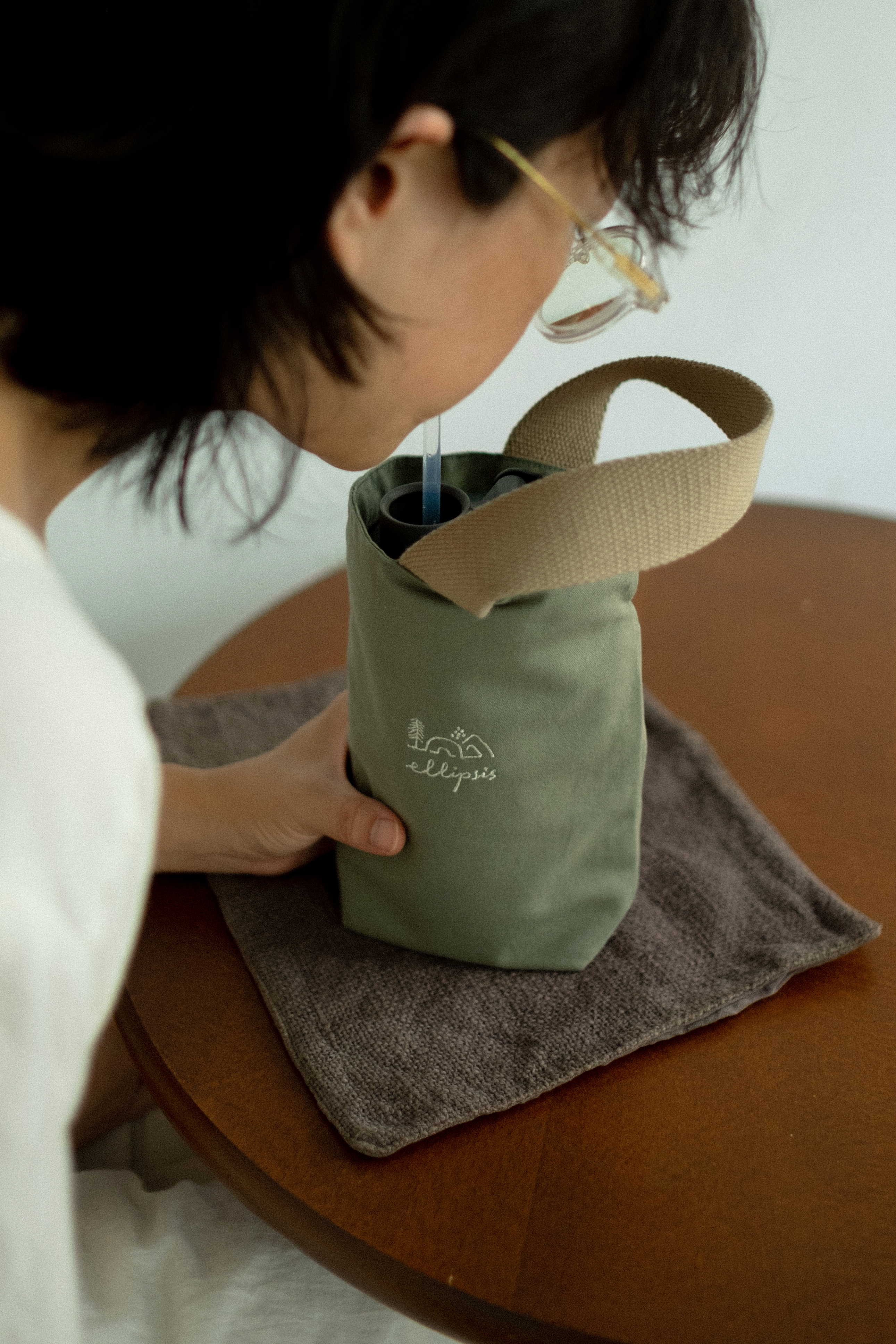 保冰保溫飲料袋 | 灰綠