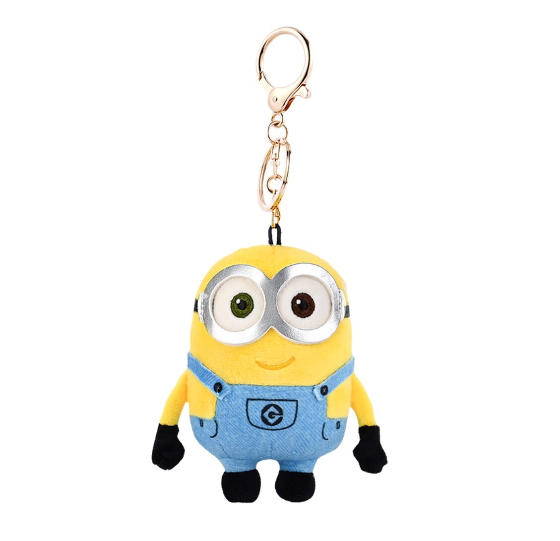 迷你兵團 毛絨掛件公仔 鎖匙扣飾物-BOB