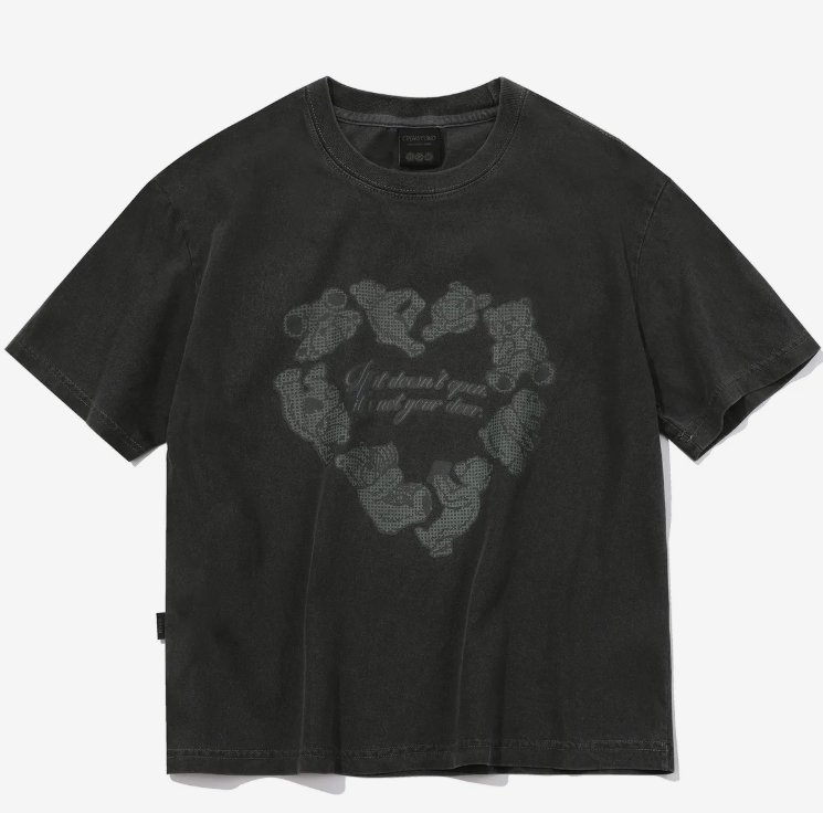 CPGN STUDIO / Heartbear Pigment Short T-shirt / Smokeblack /   JUL25