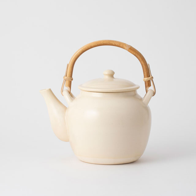 萬古燒直火土瓶茶壺(藤・白釉)｜中川政七商店