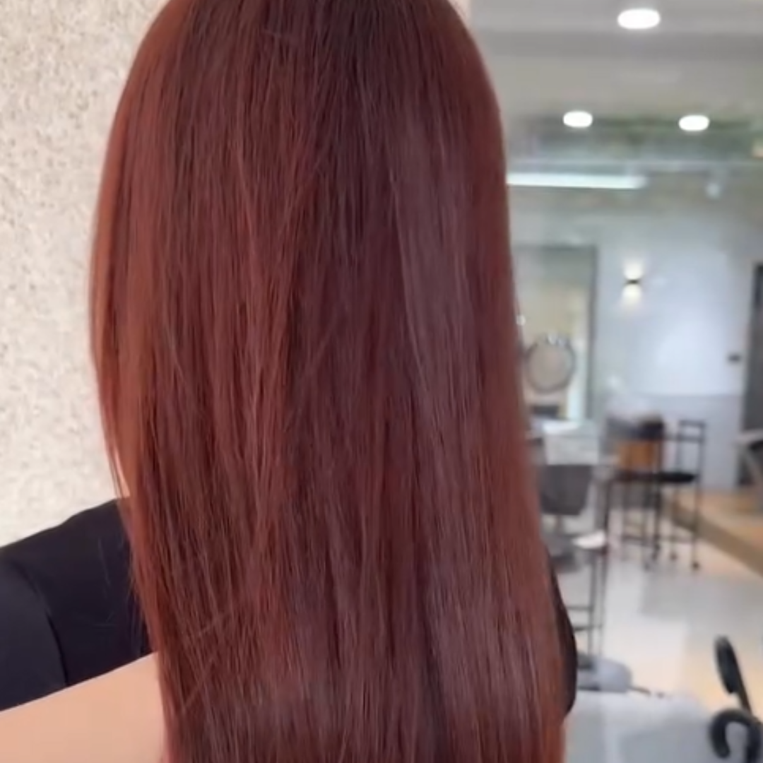 瑄瑄霧染風染髮作品-楓糖感紅棕