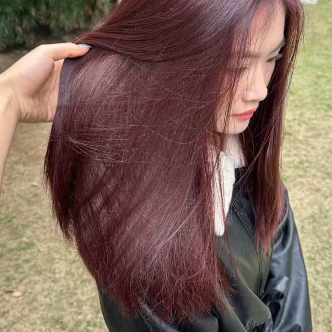 瑄瑄霧染風染髮作品-霧感紅棕髮色