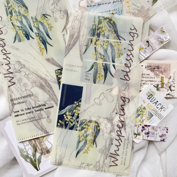 竹工凡花．呢喃祝福 金合歡 旅行口袋資料夾