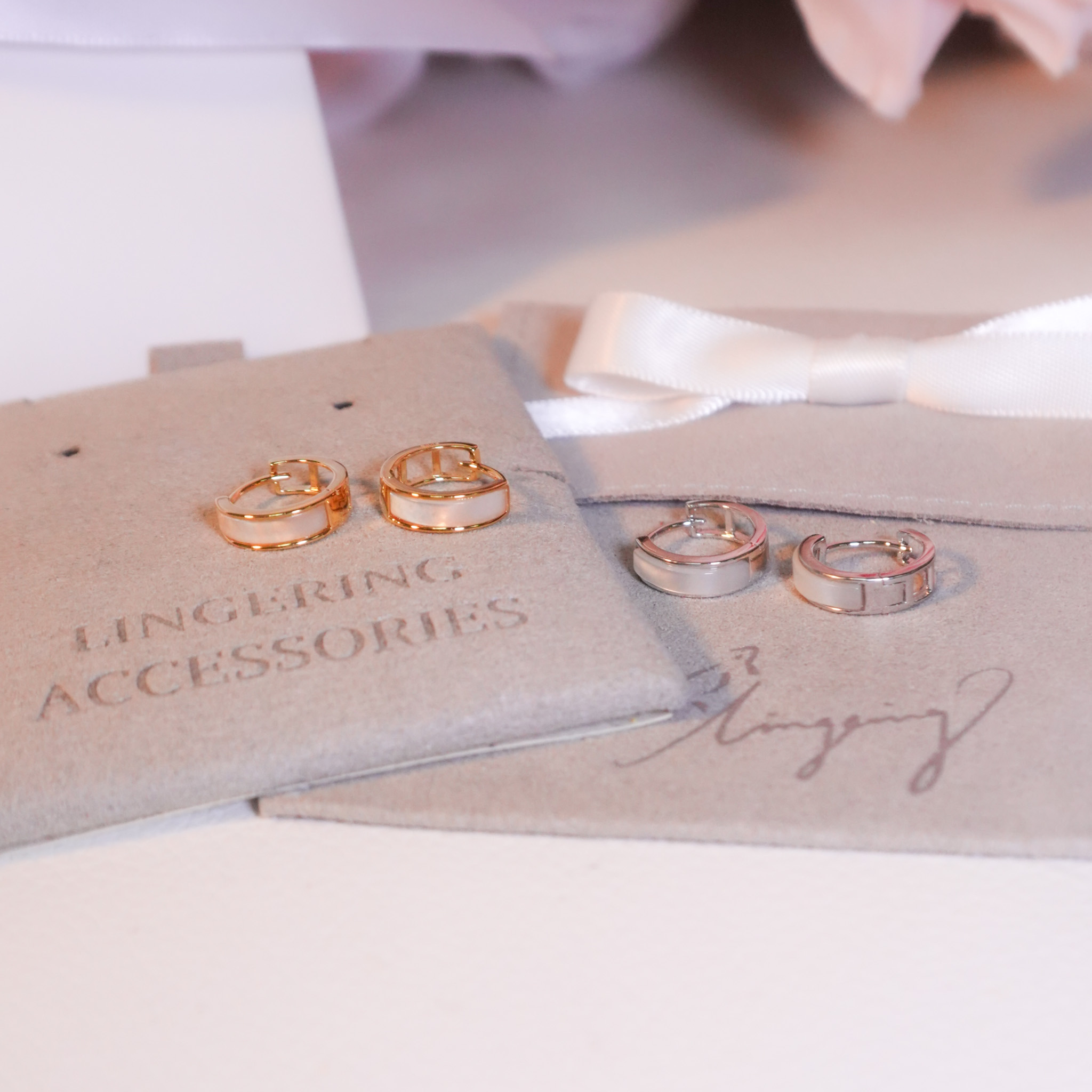 | 925純銀・白金・18k金 | 初衷耳環 (銀/玫瑰金) | EA1008 |