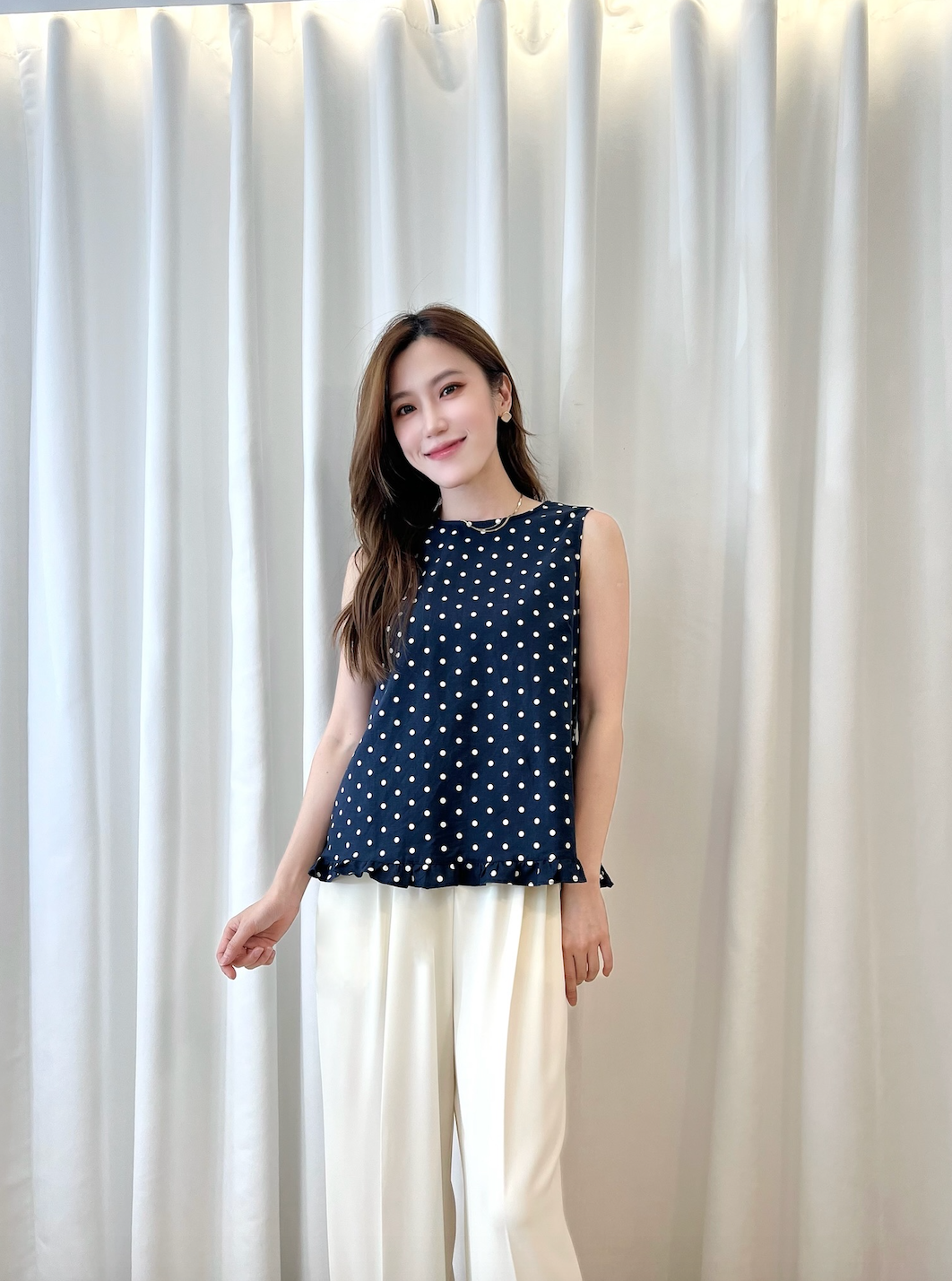 點點荷葉造型背心