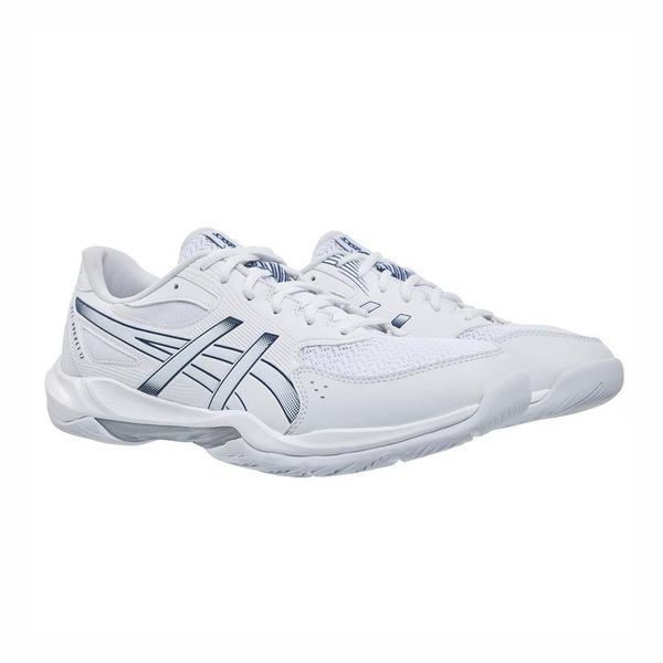 Asics Gel-rocket 12 2E 1073A087-100 男女 排球鞋 羽球鞋 寬楦 穩定 包覆 白藍