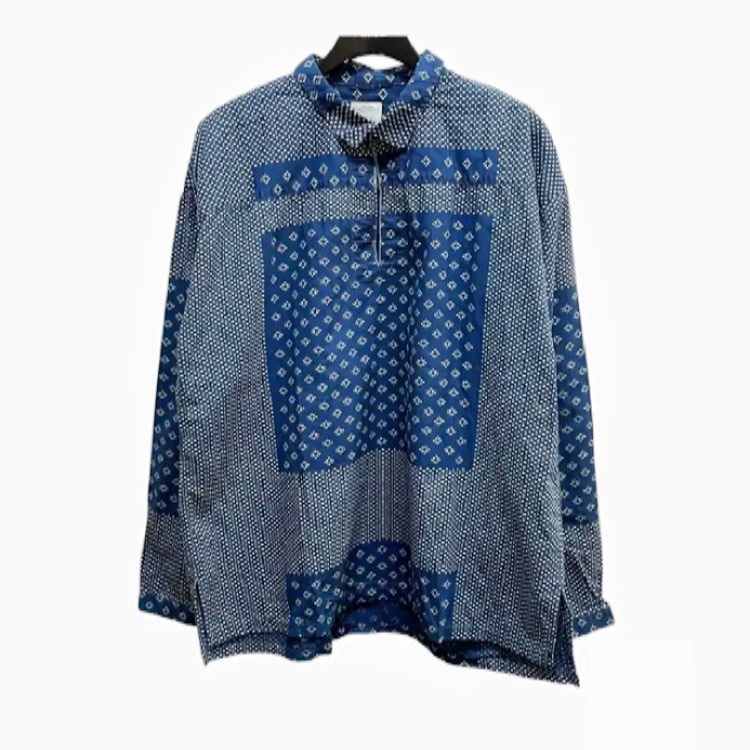 VISVIM KERCHIEF DOTS TUNIC SHIRT LS (( USED A )) 中古美品 - INDIGO SIZE 1 PRE ORDER ITEM (預訂中)