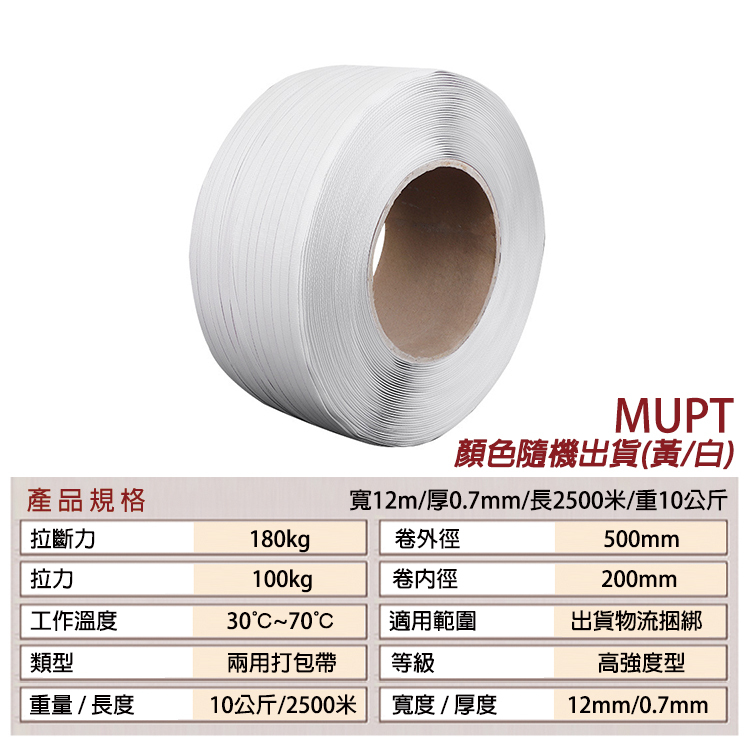 附發票｜MUPT、MUPT2｜半透明打包帶 半透明PP打包帶 重10公斤 打包帶 包裝帶 全新料打包帶