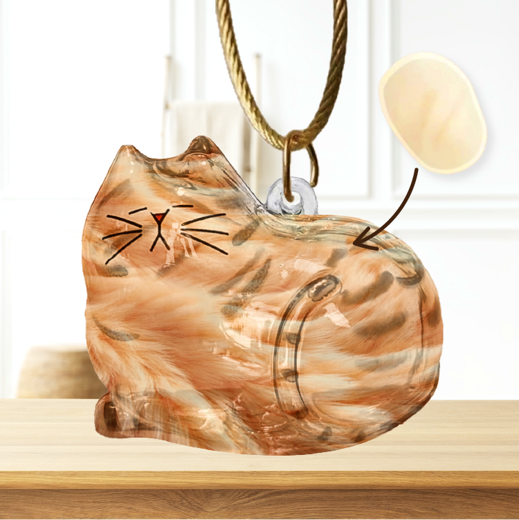 透明貓毛收集器 - 虎斑貓 (サバトラ猫)