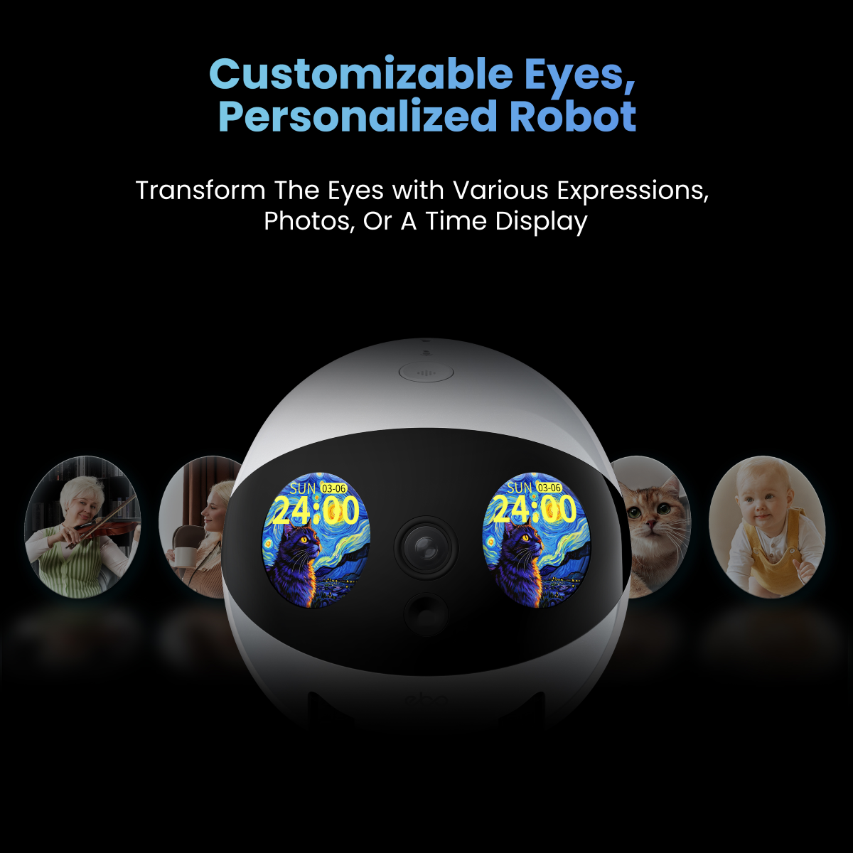 Enabot Air 2 Plus customizable eyes personalized robot