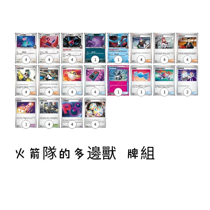 火箭隊的多邊獸 Deck  (按牌組構築方案)