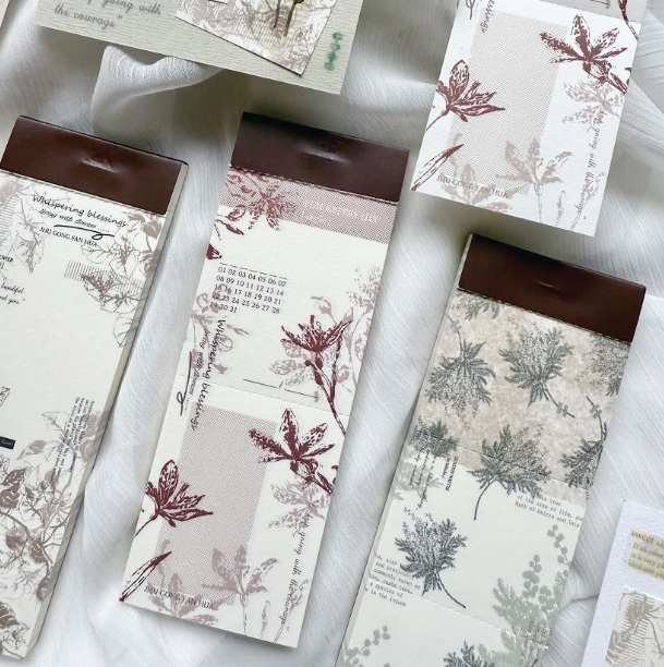 竹工凡花．春季的呢喃祝福 便簽本 金合歡/射干/九重葛  <整本/綜合分裝包>