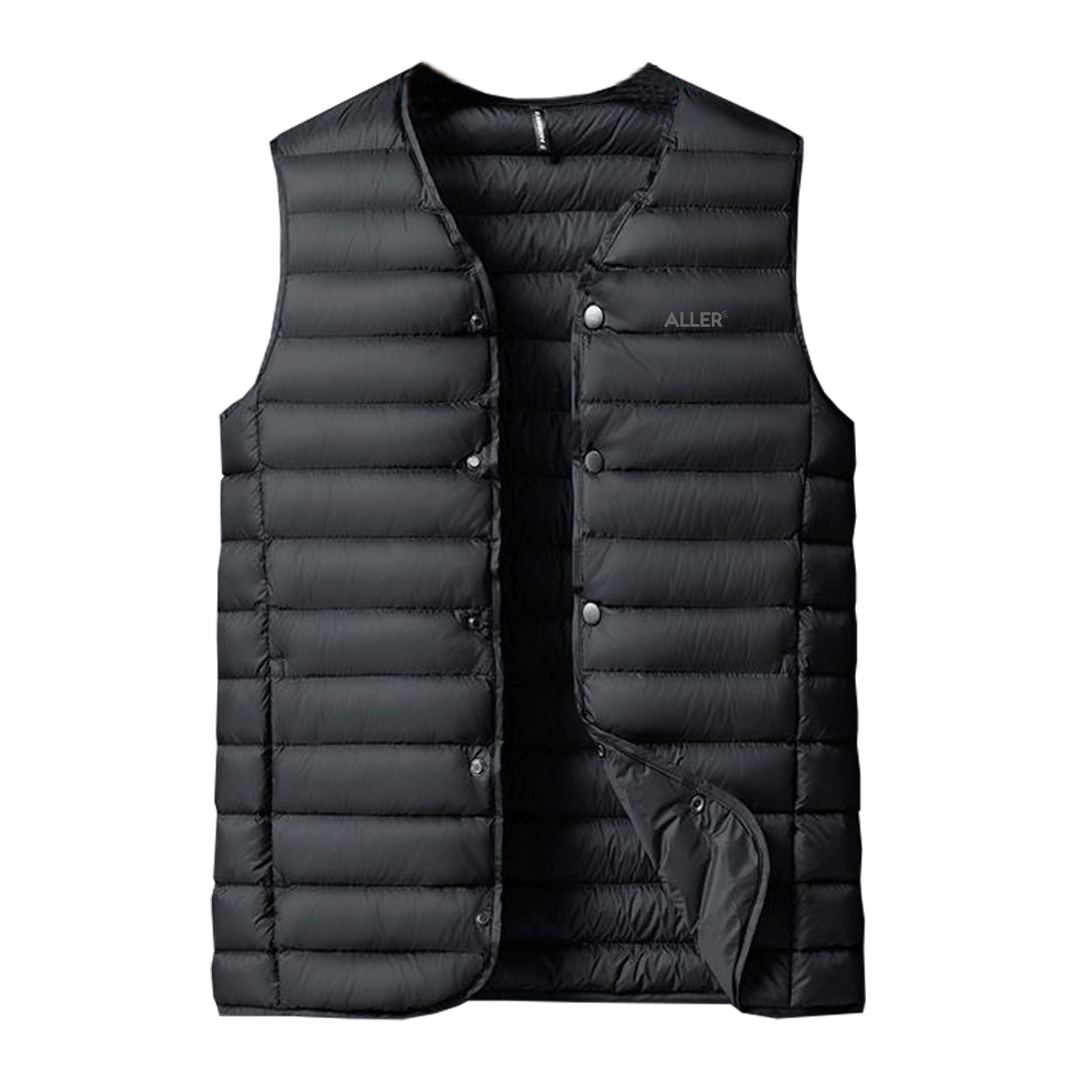 ALLER+ 羽絨V領背心 中性款 (黑色) 00OUD981